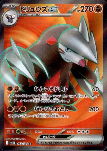 画像1: ドリュウズex(163/086 SR) (1)