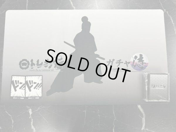 画像2: トレカ侍 オリジナルプレイマット黒灰グラデーションII(610mm x 355mm ロゴ中央部分) (2)