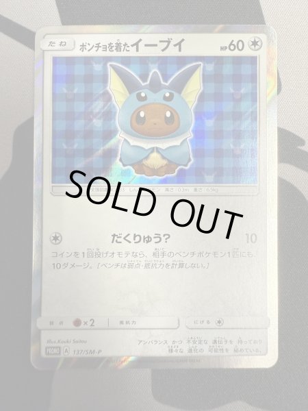 画像2: 【状態B】ポンチョを着たイーブイ(シャワーズ)(137/SM-P) (2)