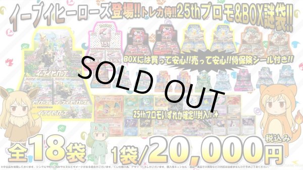 画像1: [PN]イーブイヒーローズ登場!!トレカ侍!!25thプロモ&BOX謎袋!!【全18口】 (1)