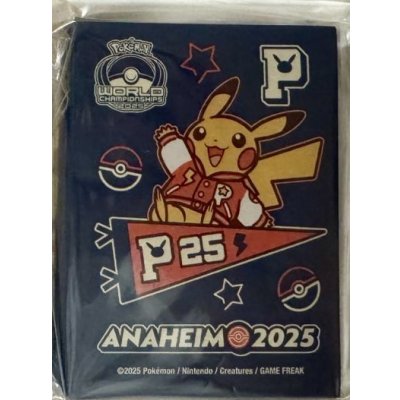 画像1: WCS2025デッキシールド(青背景ピカチュウWCSロゴモノクロ)