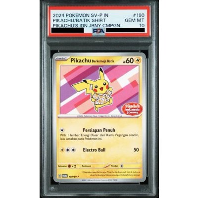 画像1: 【PSA10】Pikachu Berkemeja Batik(190/SV-P)　インドネシア　ピカチュウ