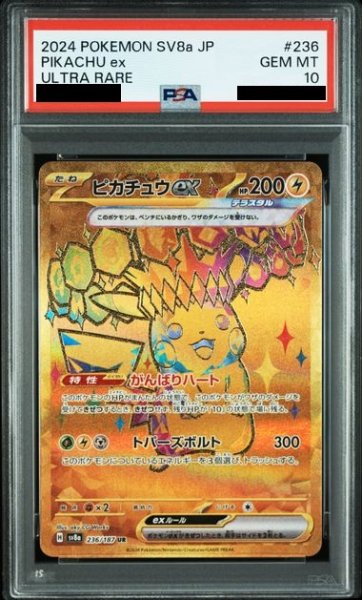 画像1: 【PSA10】ピカチュウex(236/187 UR) (1)