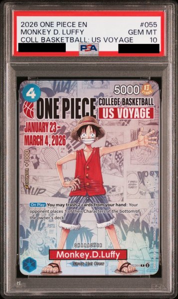 画像1: 【PSA10】モンキー・D・ルフィ（バスケ/英語）（P-055） (1)