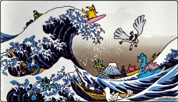 画像1: 【海外プレイマット】GREAT WAVE PIKACHU & FRIENDS (1)