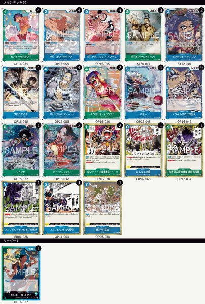 画像2: 緑青ルフィ デッキ (2)