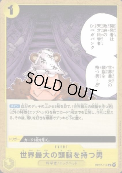 画像1: 【状態B】世界最大の頭脳を持つ男(UC)(OP07-114) (1)