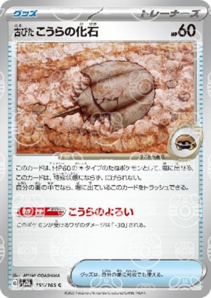 画像1: 【状態B】古びたこうらの化石(155/165)(ミラー/マスターボール) (1)